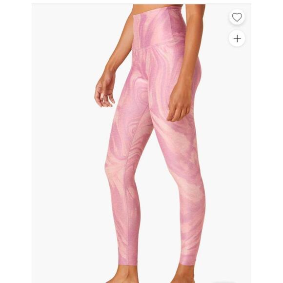 Beyond Yoga SoftMark High Rise Midi Leggings Pink Chai Iris Melt Women’s size XS - Picture 14 of 15